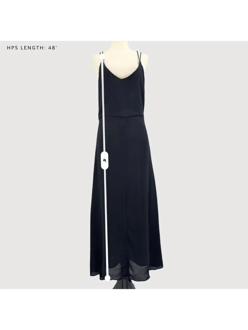 Mod Ref Deep V Maxi Dress Black Size S - Picture 6 of 9